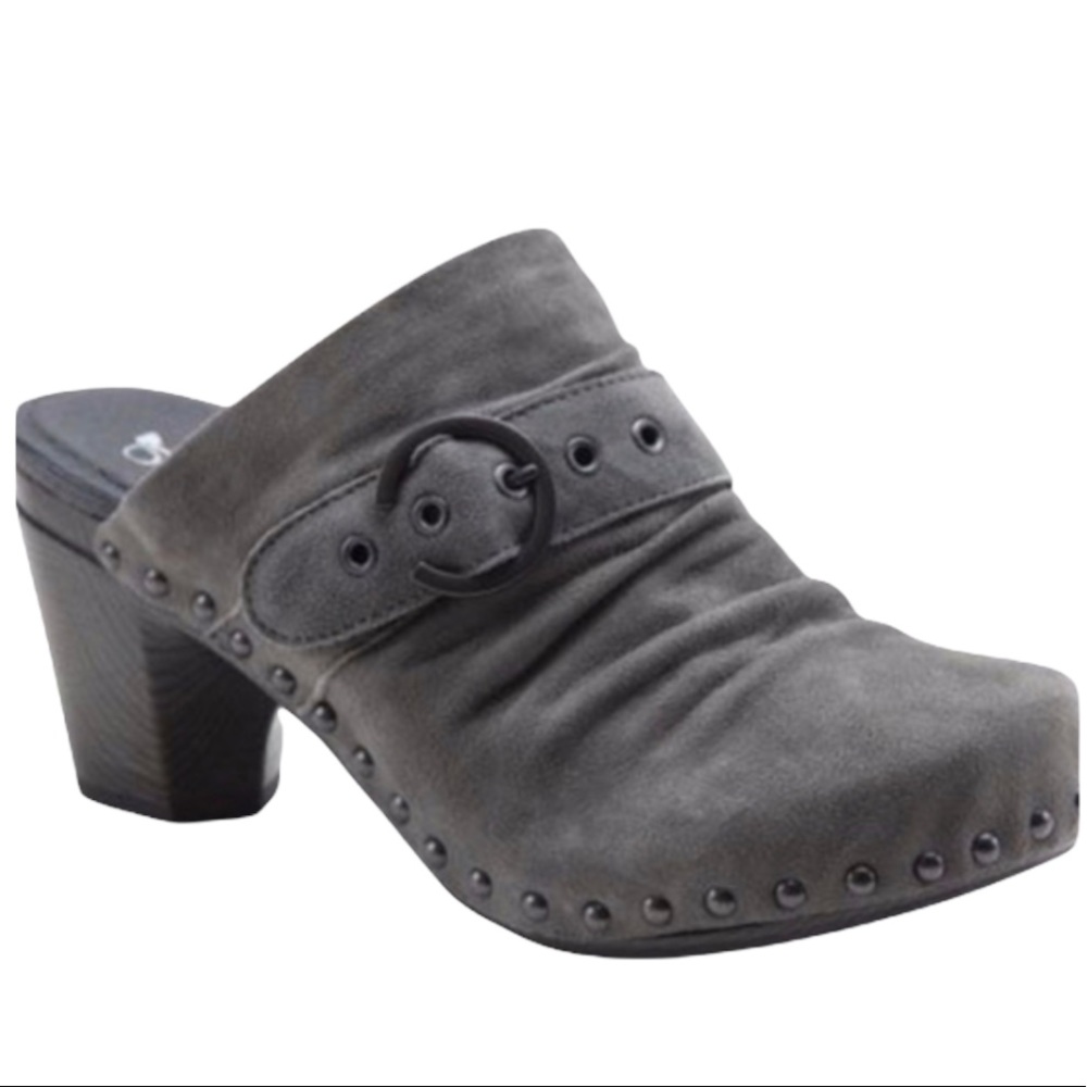 Dansko Gray Suede Mules